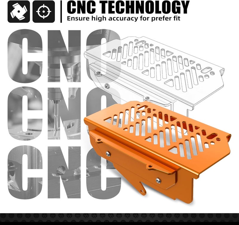 NICECNC Orange Radiator Guards Compatible with KTM 25cc-500cc XCW/XCFW/EXC/EXC-F/TPI/Six Days 2017-2019 25cc-500cc XC/XCF/SX/SXF 2016-2019 See Fitment - Image 4